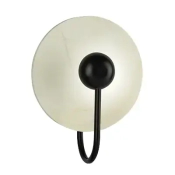 Dekoracyjny ścienny kinkiet 18168  LED 3W 3000K okrągły marmur czarny