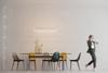 Biała lampa wisząca Viena do salonu LED 70W 3000K frame prostokąt