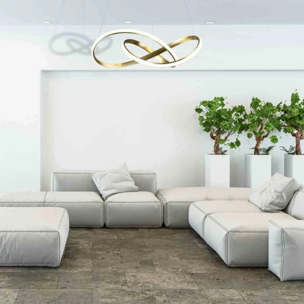 Ringowa lampa wisząca CAPPIO ML6772 LED 36W 4000K do salonu złoty