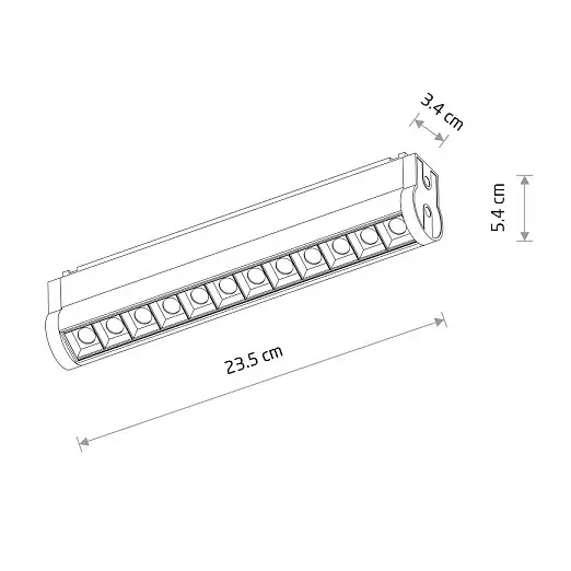 Sufitowa lampa jednoobwodowa 11311 LED 12W 3000K czarny