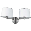 Kinkiet lampa ścienna IBIS 22-00890 metalowa abażurowa klasyczna biała
