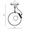 Przysufitowa lampa Edison AZ0931 do kuchni przezroczysty chrom