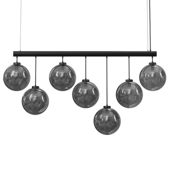 Wisząca lampa jadalniana DOHAR 9144 Shilo balls szkło dymione czarna