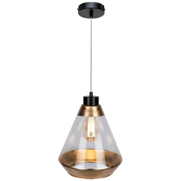 Loftowa lampa wisząca MISTRAL 15820104 szklany zwis złoty przezroczysty