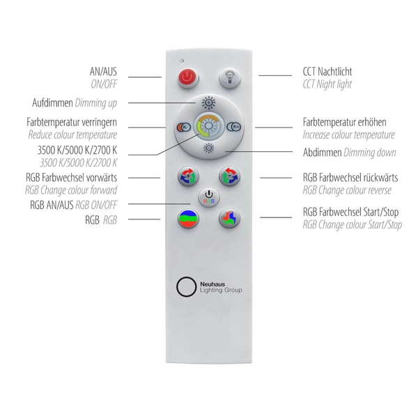 Plafon na pilot GALACTICA 15555-16 LED 32W 2700-5000K salonowy biały