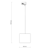 Wisząca lampa 1-fazowa szynowa Tracer Linen 10674 tuba szary