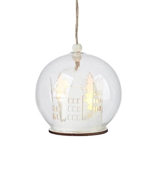 Stołowa dekoracja świąteczna Myren kula LED 0,06W biała ciepła