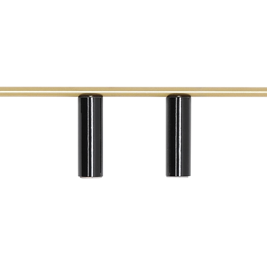 Lampa ścienna Trevo 1083D40_2 Aldex reflektorki na listwie czarne mosiądz