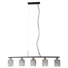 Szklana lampa wisząca tuby Simona PND-40814-5-BK-HBR czarny przezroczysty
