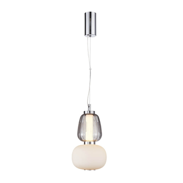 Wisząca lampa nad stół Eris PND-98374-18W-CH Italux LED 18W 3000K chrom biały