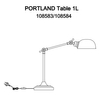 Regulowana lampka stołowa Portland 108584 Markslojd metalowa oprawa czarna