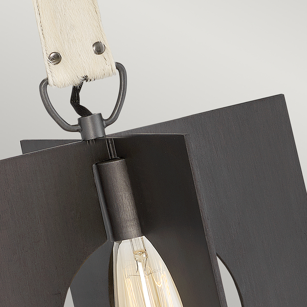 Lampa wisząca nad stół QN-LUDLOW-1P-GR geometryczna grafitowa