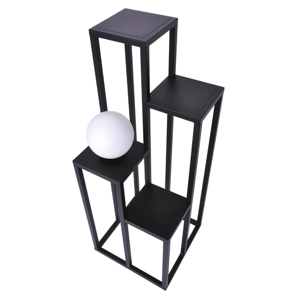 Stojak na kwiaty Kaja Home KS-17 z punktem świetlnym kwietnik czarny