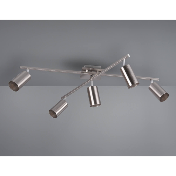 Sufitowa lampa VANTOS DL507612400 Trio regulowane tubki do jadalni srebrna