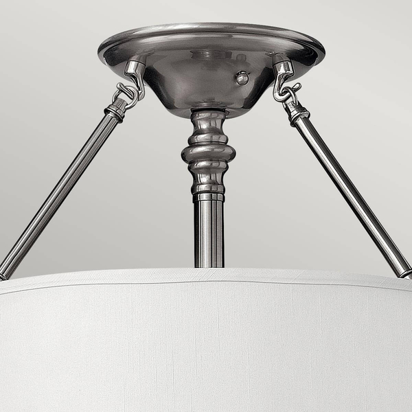 Lampa sufitowa Sussex HK-SUSSEX-SF Hinkley przezroczysty biały nikiel