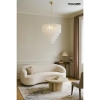 Łańcuchowa wisząca lampa GORDON biała złota MSE1501100562 12xE14 do salonu