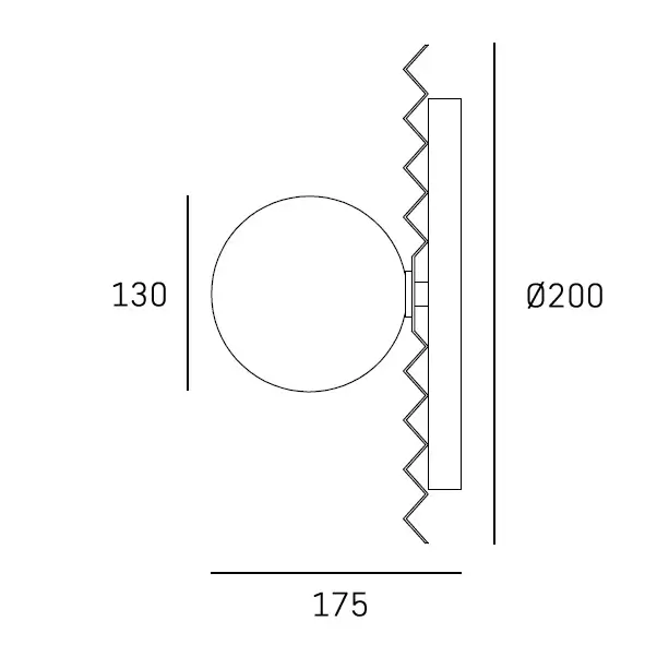 Ścienny kinkiet kula Marbella W01401AU Cosmolight muszla szkło złoty biały