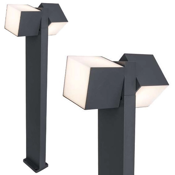 Stojąca lampa CUBA 7193801118 prostokątna LED 23W 3000K słupek IP54 szary