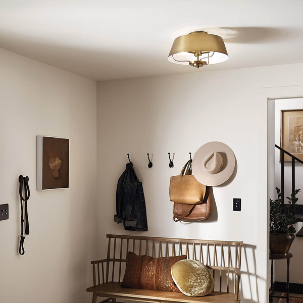 Mosiężna lampa wisząca Luella KL-LUELLA-3P-BNB Kichler metalowa mosiądz