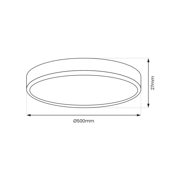 Plafon okrągły do łazienki MAQ ML0441 40W 3000-6500K IP40 czarny