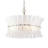 Szklana lampa zwisająca Lancaster P04456BR do salonu mosiądz