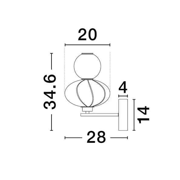 Kinkiet ścienny szklany CASURNO LE45227 LED 8W 3000K do jadalni beżowy