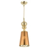 Metalowa lampa wisząca Queen MP-8846-18 gold Step z abażurem złota