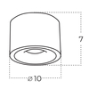 Sufitowa lampa regulowana Costa AZ6033 LED 12W 3000-6000K tuba czarny