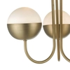 Sufitowa lampa kulista Andre AND0342 potrójna mosiądz biały
