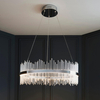Nowoczesna lampa wisząca L&-1107108 LED 56W 3000K chrom przezroczysty