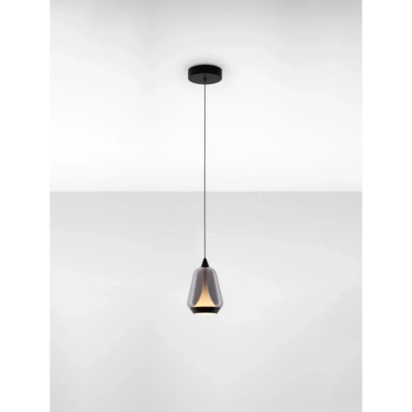 Nowoczesny żyrandol zwisający RORIZNO LE45109 LED 8W 3000K szara