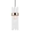 Wisząca lampa nad stół Taraso PND-40760-3-BK-HBR czarny złoty przezroczysty