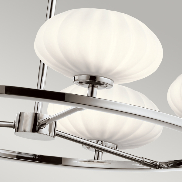 Wisząca lampa QN-PIM5-PC IP44 okrągła z kloszami chrom