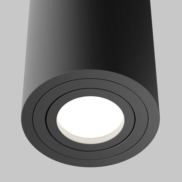 Okrągła oprawa sufitowa Atom C016CL-01B tuba czarna