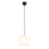 Materiałowa lampa wisząca MADELINE R31971001 do salonu czarny biały