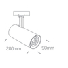 Sufitowa lampa z regulacją do szyn 3-faz REO 65642CT/W/W LED 30W 3000K biała