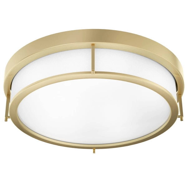 Złota lampa natynkowa Romi plafon do gabinetu z materiału