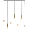 Wisząca lampa kaskada Riu 1121T40 Aldex do salonu molekuły czarna