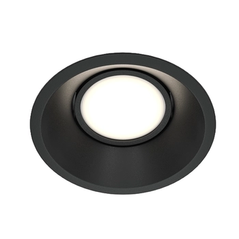 Sufitowe oczko podtynkowe Dot DL028-2-01B metalowe czarne