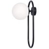 Lampa ścienna Finestra K-4964 szklana kula biała czarna