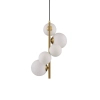 Lampa wisząca kulista MOLECULA NOW-10883P3 biała złota 5xG9 nad stół