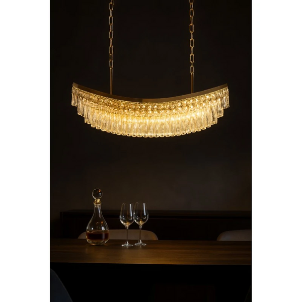 Kryształowa lampa wisząca ZAMBEZI przezroczysta AZ6913 1xE14 360W