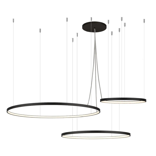 Pierścieniowa lampa wisząca Agari 5431 Shilo LED 82W 4000K natynkowa czarna