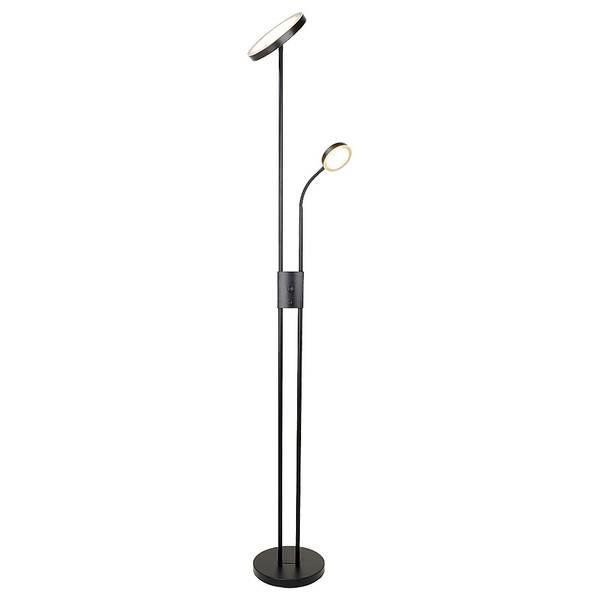 Podłogowa lampa stojąca Ophus LED 23W 3000K do sypialni czarna