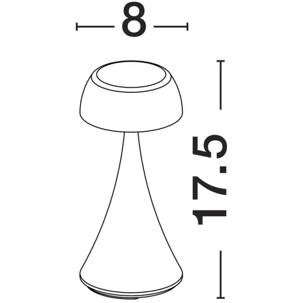 Tarasowa lampka stołowa dotykowa FORTIZA LE75280 LED 2W 3000K IP54 antracyt