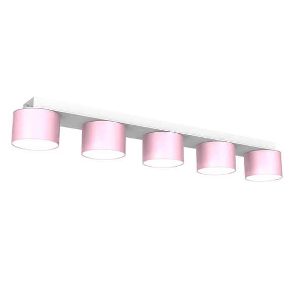 Sufitowa lampa nowoczesna Dixie do przedpokoju biała różowa