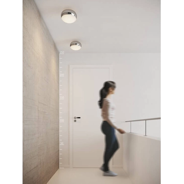 Kinkiet ścienny owalny Gala AZ0685 Azzardo metalowy srebrny