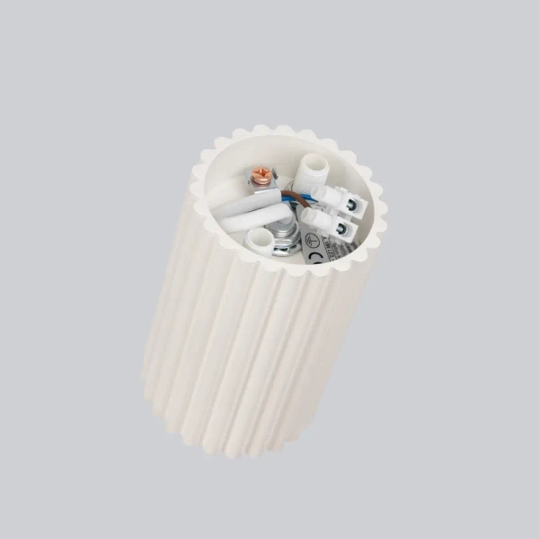 Sufitowa lampa ryflowana KARBON SL.1587 tubka do salonu beżowa