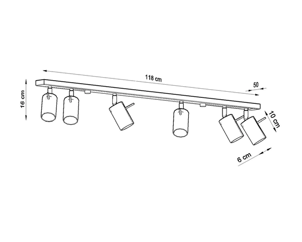 Reflektorowa lampa sufitowa Ring SL.0333 Sollux do jadalni biała
