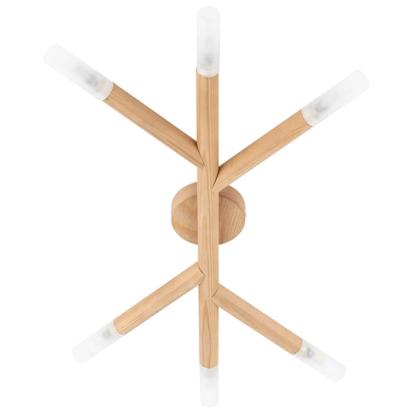 Natynkowa lampa do jadalni Noble 4525 ekologiczna drewniana